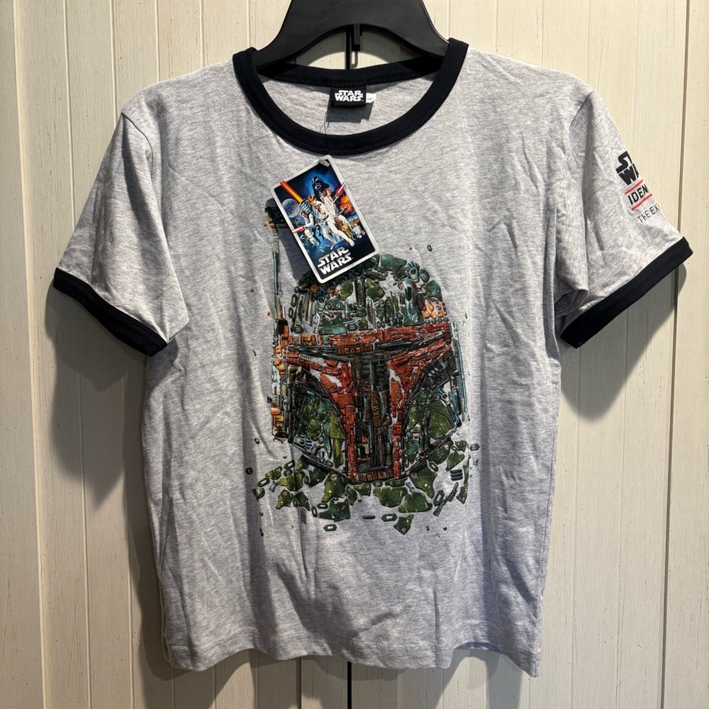 Star Wars Gray and Black Kids Short Sleeve Tee